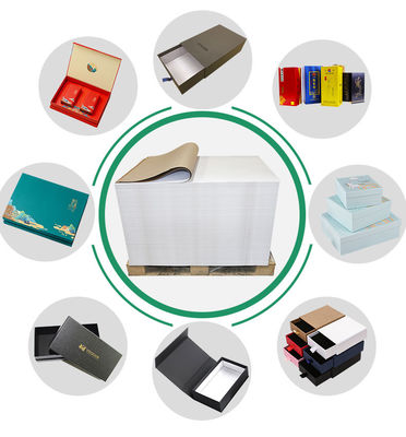 Wit bekleed duplexbord met grijze achterzijde, blanke papierplaten van gemengde pulp.