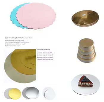 Mini Gold Cardboard Cake Base, White Cake Bottom Cardboard Voor Cake Dozen OEM