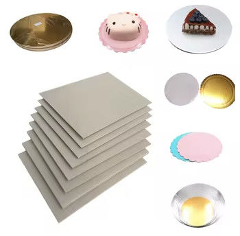 Mini Gold Cardboard Cake Base, White Cake Bottom Cardboard Voor Cake Dozen OEM